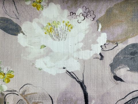 Custom Curtains Valance Roman Shade in Pink Modern Floral Luxury Pattern Fabric — photo 1