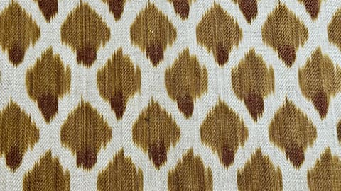 Dull Gold Ikat Fabric: Customizable Curtains & Upholstery — photo 1
